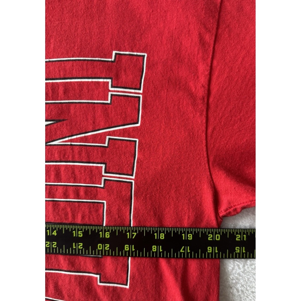 Vtg 90s Indiana Hoosers Shirt XL Hanes Single Stitch Red NCAA Made In USA - Picture 9 of 12
